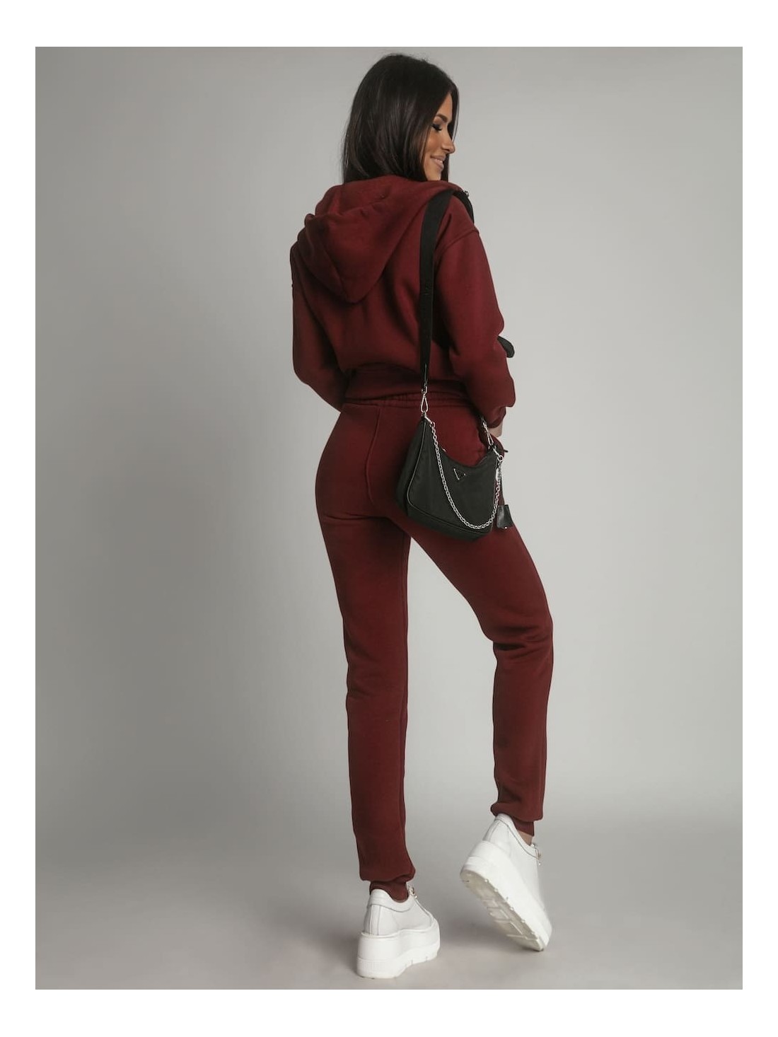 Women\'s burgundy insulated tracksuit set FI761 - Online store - Boutique